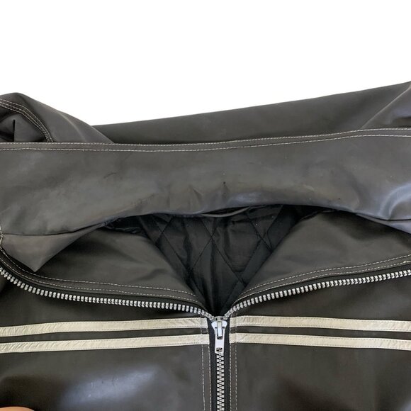 Lounge Lizard Jacket Medium Black Gray Moto Biker Streetwear Edgy - Picture 6 of 12